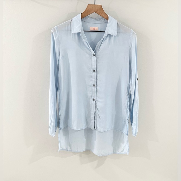 Nell Button Front Tunic Blue Size XS - Picture 1 of 5
